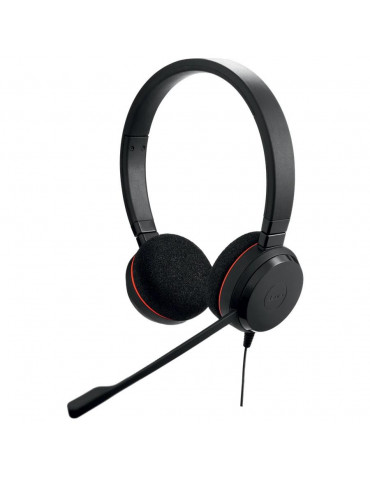 Слушалки Jabra Evolve 20 Stereo Microsoft Teams Optimized, Микрофон, черен  - 4999-823-109