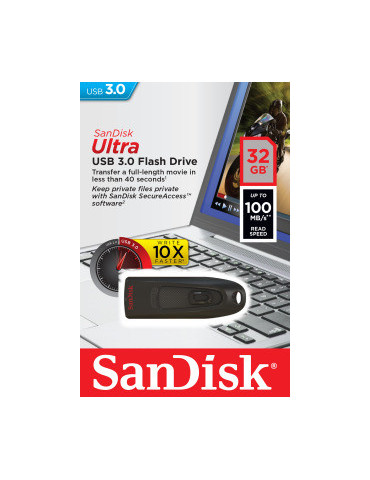 Флаш памет SanDisk Ultra USB 3.0 32GB, SDCZ48-032G-U46B