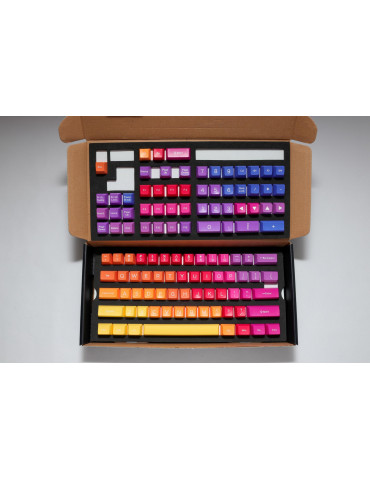 Капачки за механична клавиатура Ducky Afterglow, 108-Keycap Set ABS, Double-Shot, US Layout