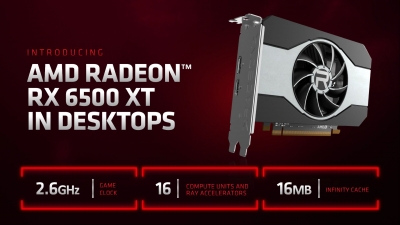 AMD пусна графичната карта Radeon RX 6500 XT за още по-достъпен 1080p гейминг от следващо поколение