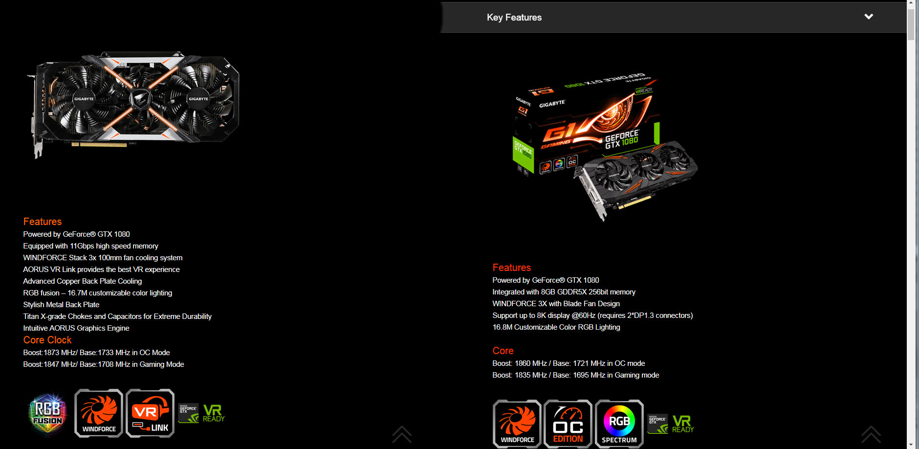 Gigabyte AORUS GeForce GTX 1080 xtreme edition 8GB