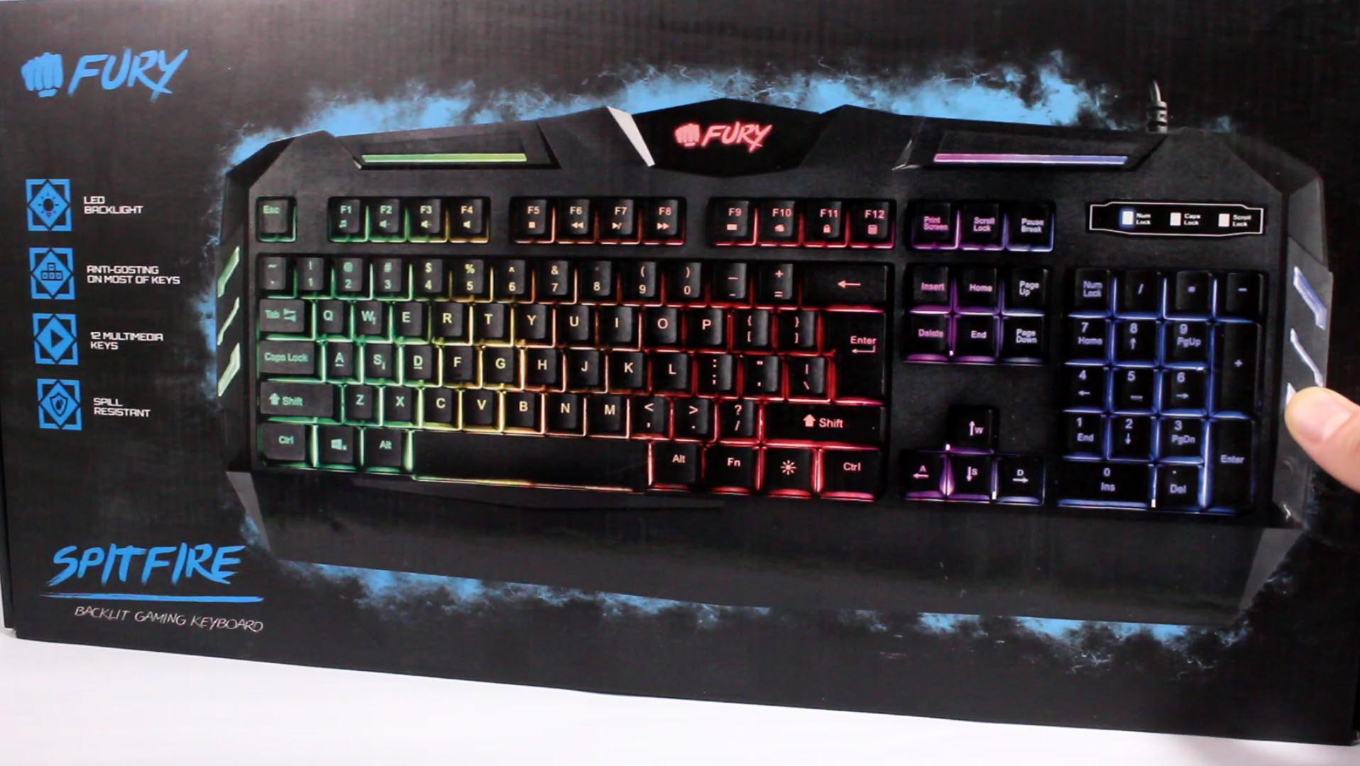 Ревю на Геймърска клавиатура Fury SPITFIRE RGB