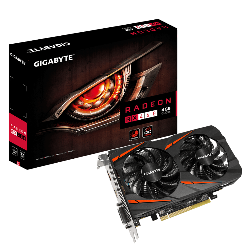 Видео карта Gigabyte AMD Radeon RX460 WINDFORCE OC 4GB GDDR5