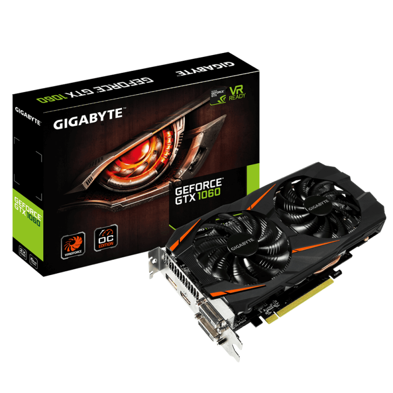 Видео карта Gigabyte NVIDIA GeForce GTX 1060 WINDFORCE OC 6GB GDDR5