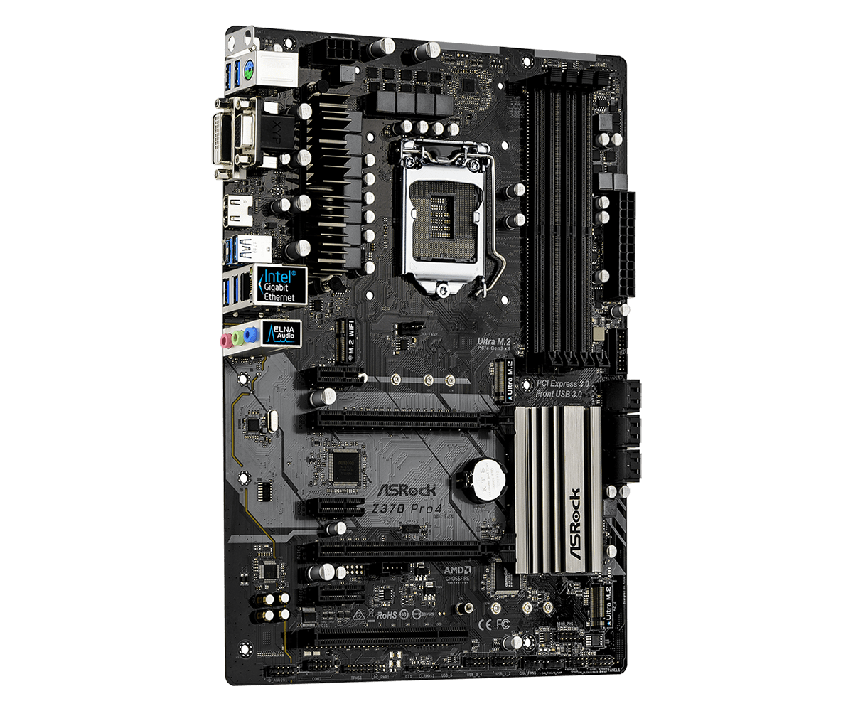 Дънна платка Asrock Z370 PRO4, сокет LGA1151 Coffee Lake