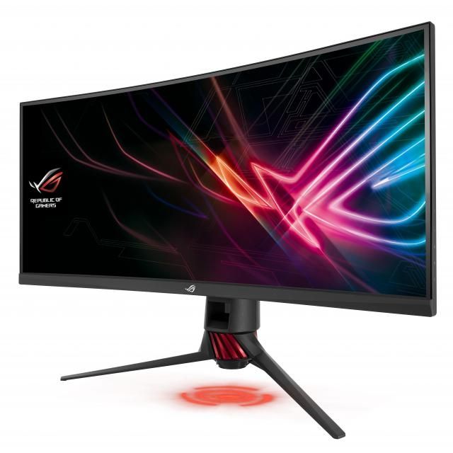 Геймърски монитор 35" Asus ROG Strix XG35VQ Curved, Adaptive-Sync, Aura Sync