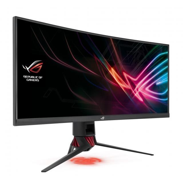 Геймърски монитор 35" Asus ROG Strix XG35VQ Curved, Adaptive-Sync, Aura Sync